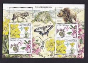 Slovakia   #602  MNH  2010  sheet protected flowers