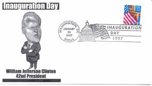 Clinton Inaugural cover Noble Catalog number WJC-II-011