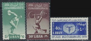 Lebanon C266-68 MNH 1959 set (ak4843)