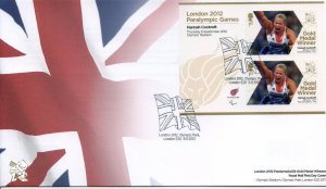 GB London 2012 Paralympics Hannah Cockroft Gold First Day Cover Unaddressed