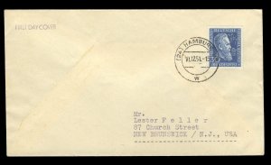 Germany #686 (Mi.147) Cat€500, 1951 Roentgen First Day Cover to the United ...