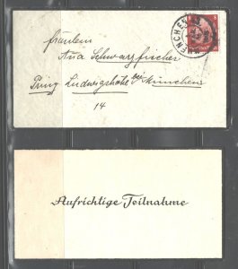 GERMANY 1936, 5 MARCH CONDOLENCES LETTER