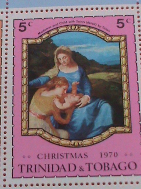 TRINIDAD & TOBAGO STAMP:1970 CHRISTMAS SHEET -MNH S/S SHEET  VERY RARE