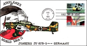 Scott 2697g,b - 29 Cents Planes Of WWII Larry Gassen LMG Hand Painted FDC 27/40