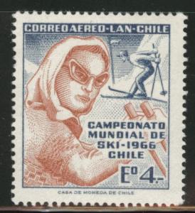 Chile Scott C264 MNH* 1965 Skier stamp