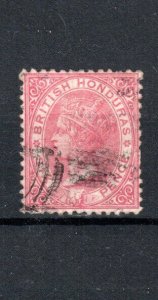 British Honduras 1874 6d bright rose-carmine SG 9b FU