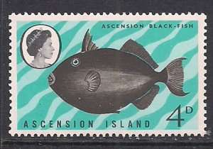 Ascension 1968 QE2 4d Fish SG 113 MNH ( C653 )