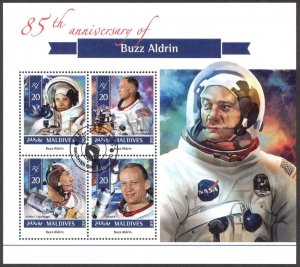 Maldives 2015 Space Buzz Aldrin Sheet Used / CTO