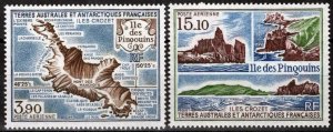 ZAYIX FSAT TAAF C100-C101 MNH Views of Penguin Island Landmarks 092922S76M