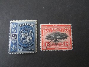 Tonga 1897 Sc 38,40 FU