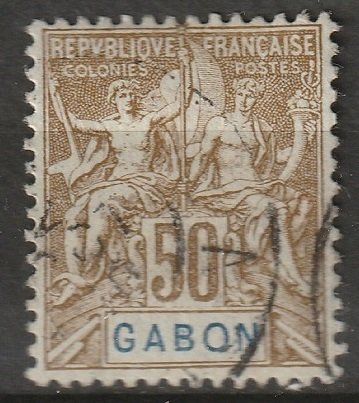 Gabon 1904 Sc 28 used