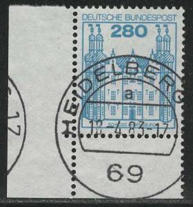 Germany Bund Scott # 1314, used, variation sheet printing