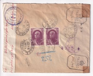 Shiraz, Persia to New York, NY 1943 Registered Indian & Persian censors (C4347)