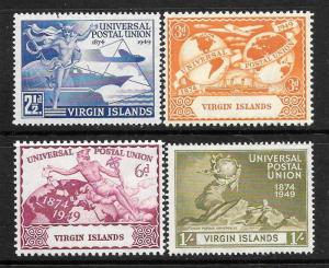 BRITISH VIRGIN ISLANDS 1949 UPU  SET 4 MLH  SG 126/29