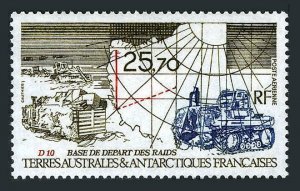 FSAT C126, MNH. Michel 310. Support Base D10, 1992. Map, Tractor.