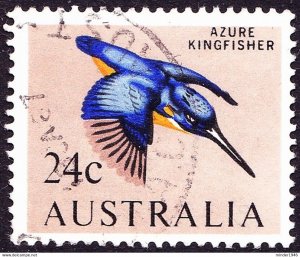 AUSTRALIA 1966 24c Ultramarine, Yellow, Black & Light Brown SG395 Used