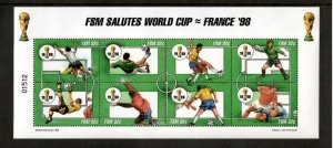 Micronesia 1998 - Sports Soccer Football - Sheet of 8 Stamps - Scott #285 - MNH