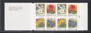 Sweden # 2016a, Flowers, Complete Booklet, Mint NH 1/2 Cat..