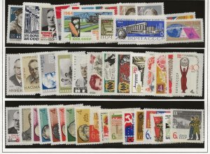 Russia 1964  complete sets   mainly single stamp sets 45 stamps  MNH