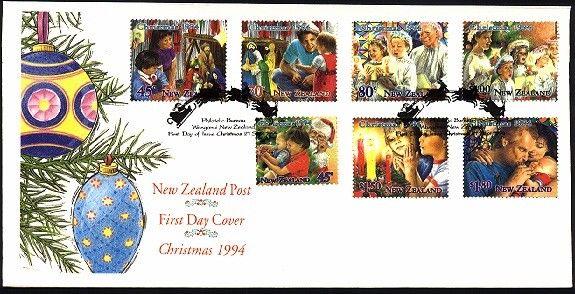 NEW ZEALAND 1994 Christmas commem FDC - special Santa cancel...............98238