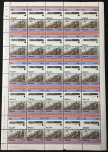 ST Vincent Bequia Trains Locomotives Sheets x 8 MNH (400 Stamps) BLK22 