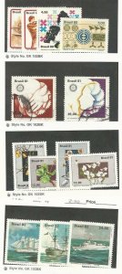 Brazil, Postage Stamp, #1702-3,6,9, 1743-4, 1760-3, 1837-9 Mint & Used, 1980-2