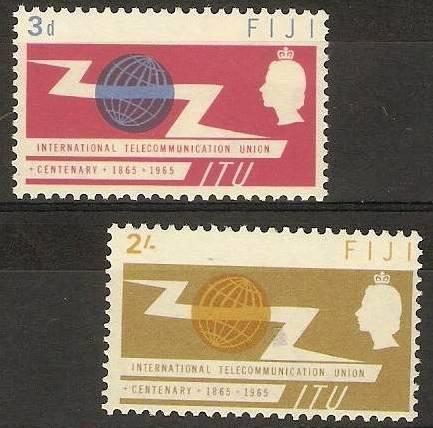 Fiji -1965 ITU centenary set MNH  #211-2  