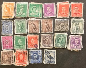 Australia used definitives Scott# 166-76,180-3, 188,191-9