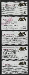 United States # 2355-2359 - Excerpts from the Preamble - set - used