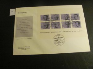 GERMANY 1964 SS ON FDC  XF (191)