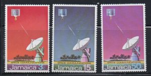 Jamaica Sc 340-342 1972 Earth Satelite Station stamp set mint NH