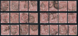 1880-1881 Victoria 1p red-brown set of 24 AA-AD - FA-FD CAT$320