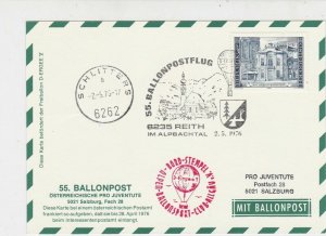 Austria 1976 Reith Church Slogan Balloon Post Stationary Stamps Card Ref 27537