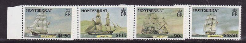 D1-Montserrat-Scott#618-21-Unused NH set-Clipper Ships-1986-