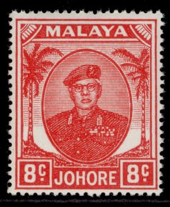 MALAYSIA - Johore GVI SG138, 8c scarlet, NH MINT.