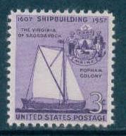 1095 3c Shipbuilding Fine MNH