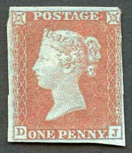 SG8a Penny Red-brown on very blued paper (DJ) Fine m/mint