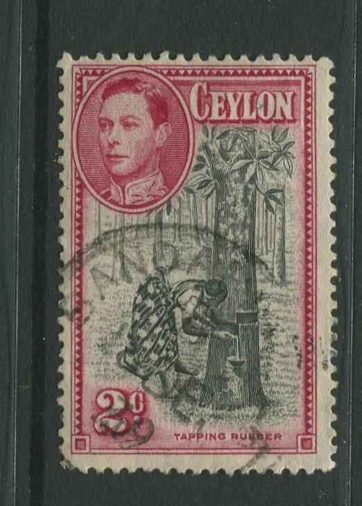 Ceylon #278b  Used  1938  Single 2c Stamp