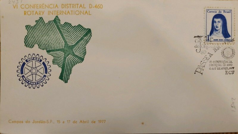 A) 1977, BRAZIL, VI DISTRICT CONFERENCE D-460 INTERNATIONAL ROTARY, ECT 