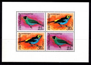 Surinam 1977 Birds Mint MNH Miniature Sheet SC C60a