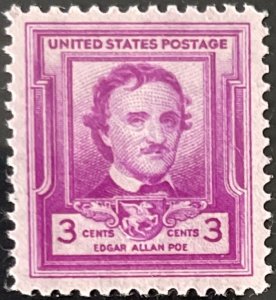 Scott #986 1949 3¢ Edgar Allan Poe MNH OG VF/XF