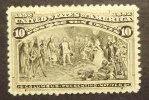 # 237,  10c Columbus Presenting Natives, black brown, perf.12, 1893 (8298)