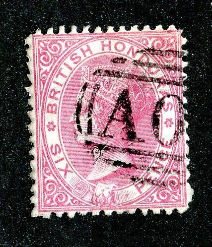 1872 British Honduras Sc #6 used cv. $55 ( 9447 BCXX )