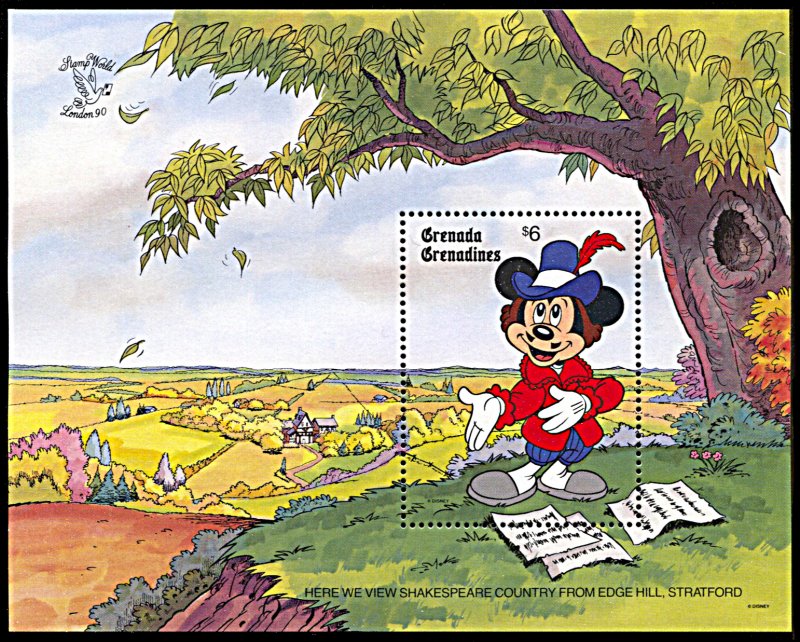 Grenada Grenadines 1183, MNH, Disney Stamp World London '90 souvenir sheet