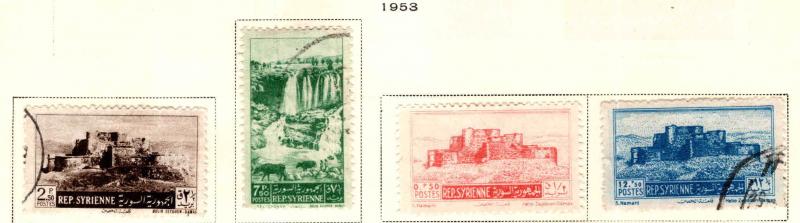 Syria Scott 374-377 used set 1953 issue