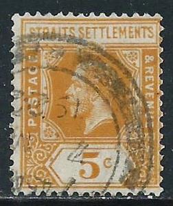Straits Settlements, Sc #186a, 5c Used