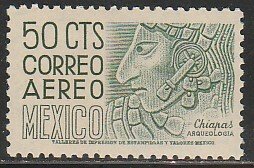 MEXICO C212, 50¢ 1950 Definitive 2nd Printing wmk 300 HORIZ. MINT, NH. F-VF.