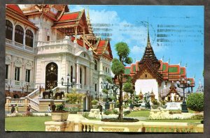 h221 - THAILAND 1975 Airmail Postcard to USA. Bangkok