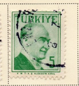 Turkey 1957 Early Issue Fine Used 5K. 091585