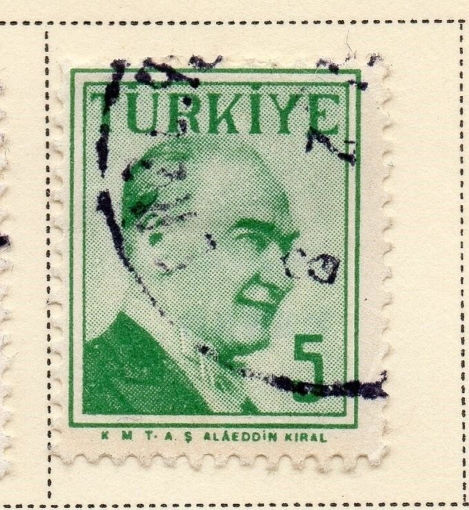 Turkey 1957 Early Issue Fine Used 5K. 091585